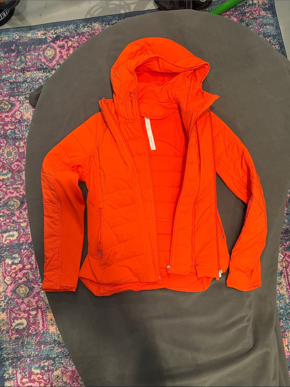 Women’s Lululemon athletica Orange-ish Hooded Puffer Jacket